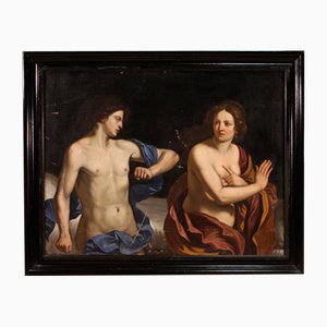 Artista italiano, Amnon e Tamar, 1670, Olio su tela