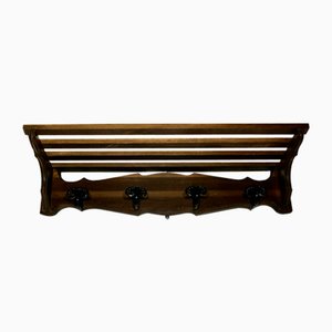 Mid-Century French Hall Coat Rack in Oak, 1950s