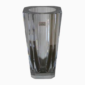 Hohe Vase aus klarem Kristallglas von Baccarat, 1970er