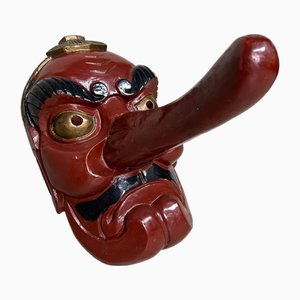 Traditionelle Tengu Maske aus Holz, 1920er