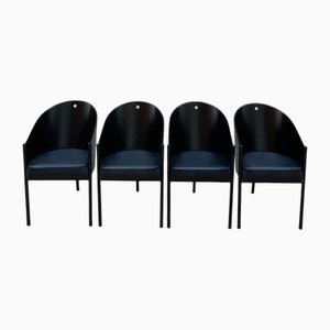 Sillas posmodernas Costes de Philippe Starck, Italia, años 80. Juego de 4
