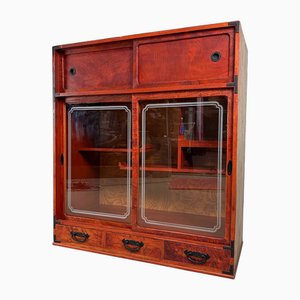 Mueble de té japonés Shōwa Cha Tansu vintage, años 70