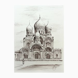 Mariusz Szałajdewicz, Varsovia: Iglesia Ortodoxa de San Alejandro, Dibujo sobre papel, 2010