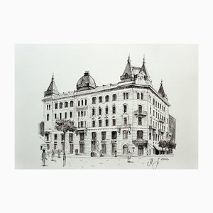 Mariusz Szałajdewicz, Varsovia: Edificio de Herse, Dibujo sobre papel, 2010