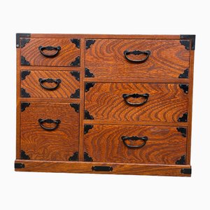 Cassettiera Shōwa Tansu vintage, Giappone, anni '60