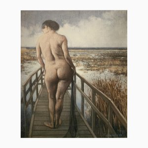 Katarzyna Szydłowska, A Bridge, Oil on Canvas, 1999