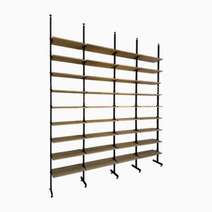 Danish Oak & Brass Bookcase