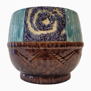 Cache Pot, 19. Jh. - Maceta in Barbotina von Orchies, France