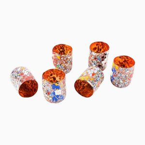 Red Murano Glasses from YourMurano, Set of 6