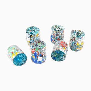 Glasses in Light Blue Murano Glass from YourMurano, Set of 6