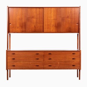 Midcentury Danish Double Sideboard in Teak by Hans Wegner for Ry Møbler