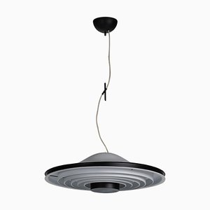 Lámpara de techo Stilnovo de aluminio pintado, Italia, 1965