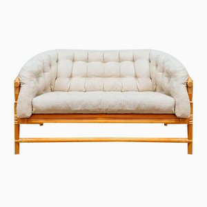 Vintage Rattan Bamboo Lounge Sofa, 1970s