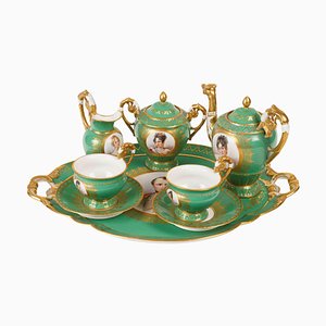 Empire 19th Century Porcelain Tea Service, Set of 6