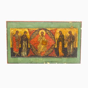 Wooden Plaque of Five Saints