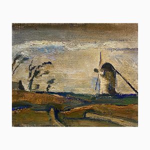 Maurice Barraud, Il mulino tra le dune, Olio su tela, 1914
