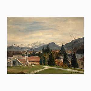 Ernst Suter, Montagne, Olio su tela, anni '60