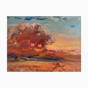 Jean Krillé, Paisaje No. 94, Oleo sobre madera, 1984