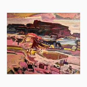 Jean Krillé, Landscape No. 91, Oil on Wood, 1986