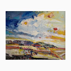 Jean Krillé, Paesaggio n. 92, Olio su tavola, anni '80