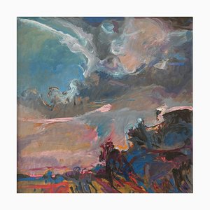 Jean Krillé, Landscape 99, Oil on Masonite, 1985