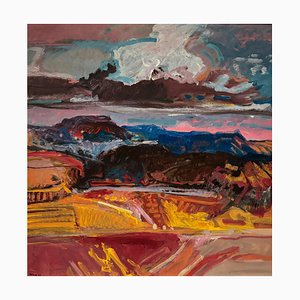 Jean Krillé, Paesaggio 103, Olio su masonite, 1988