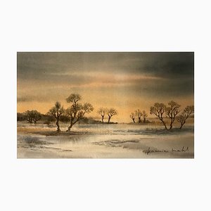 Jeannine Wahl, Landscape, Watercolor