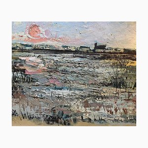 William Goliasch, Huile sur Toile, Sainte Marie de la Mer, 1973