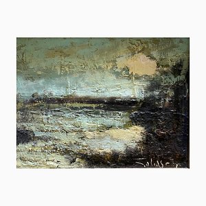 William Goliasch, Tramonto in Camargue, Olio su tela, 1973