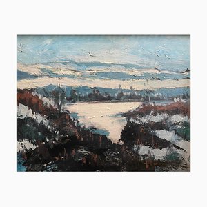 William Goliasch, Salève Mount Landscape, Olio su tela, 1972