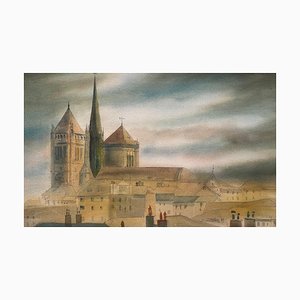 Jacques Tornare, Catedral de Saint Pierre, Ginebra, Acuarela, 1989