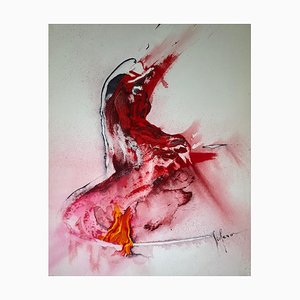 Stefano, Flamenco, óleo sobre lienzo, 2023