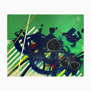Yvan Moscatelli, Abstract Composition 2, Oil on Wood, 1994
