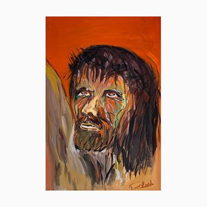 Gilbert Pauli, Christus, Guazzo su carta, 1990