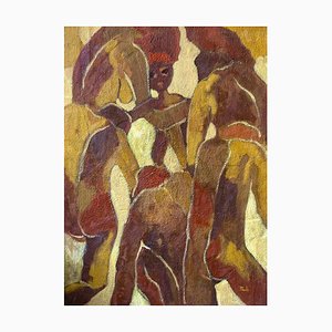 Gilbert Pauli, Un bambino per gli esseri umani, Olio su tela, 1999