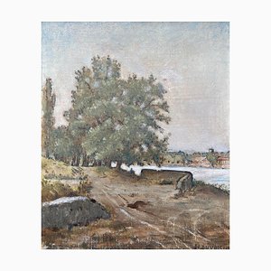Henri Duvoisin, Campagna di Ginevra, Olio su tela, 1919
