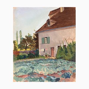 Isaac Charles Goetz, Villa di campagna, anni '20, opera d'arte su carta