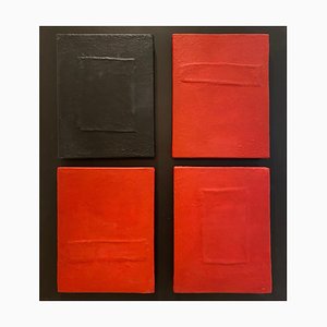 Gilbert Pauli, Composición en rojo y negro, Técnica mixta, 2007