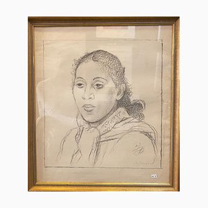 Alexandre Blanchet, Junge Frau, Pastell auf Papier