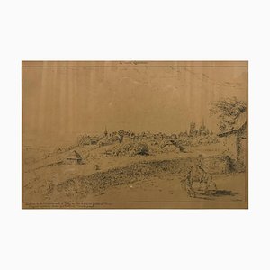 Charles François Villermet, Veduta di Losanna, Opera su carta
