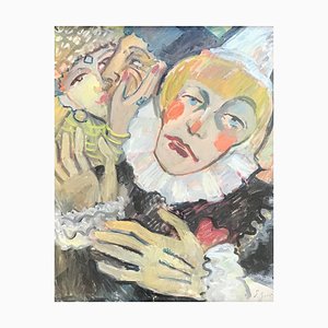 Stéphanie Guerzoni, Carnival, Olio su cartone, anni '60