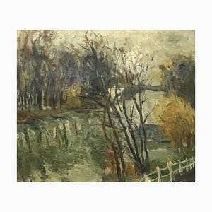 Louis François Cabanes, Paesaggio autunnale, Olio su tela