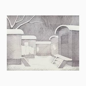 Jean Blailé, The Camp, Pencil on Paper, 1978