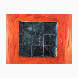 LP Dean, Composizione geometrica, Pittura ad olio su carta e tela