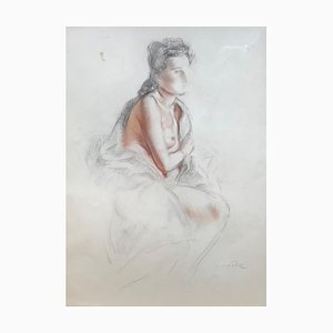 Henri Fehr, Schizzo di donna, Disegno