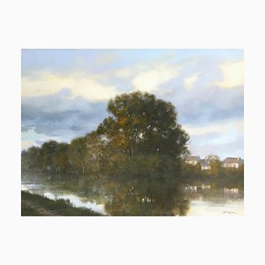 Roger Delapierre, Preuilly Sur Claise, Olio su tela, 1993