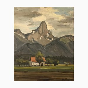Charles De Ziegler, Montagne, Olio su tela