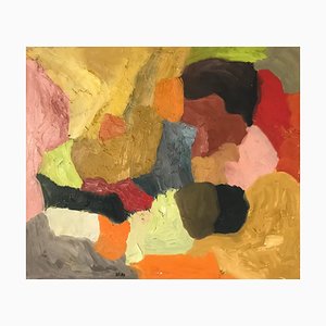 Franz Stirnimann, Composizione astratta, Olio su tela, 1989