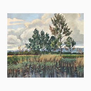 John Henri Deluc, El pantano, Troinex Ginebra, óleo sobre lienzo, 1939