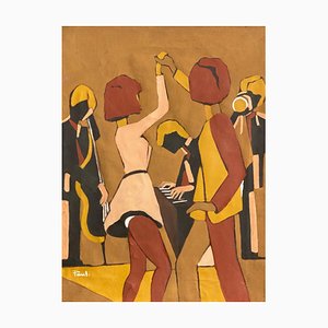 Gilbert Pauli, La roccia, Olio su tela, 1995